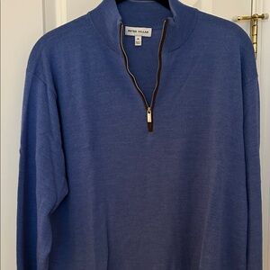 Peter Millar Men's Zip-Up Sweater in Blue